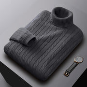 Turtle Neck  Plain Color Men Sweaters