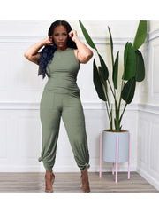 Casual Tank Top And Flare Trouser Sets