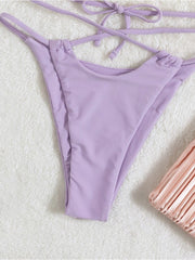 Colorblock   High Waist  Bikini Sets For Women