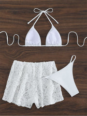White Summer Beach Bikini Sets For Women