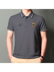 Men's Embroidered Polo  Short Sleeve Shirts