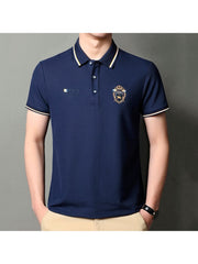 Men's Embroidered Polo  Short Sleeve Shirts