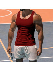 Men's Pure Color Fitness Vest