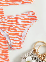 Sexy Striped Three-Piece Bikini