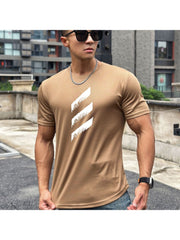 Men's Casual Printing Short Sleeve T-shirt