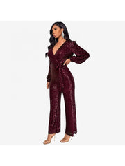 Ribbons Waist Tie Loose Jumpsuit