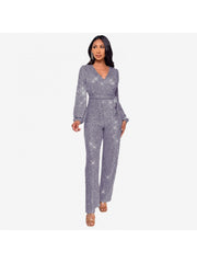 Ribbons Waist Tie Loose Jumpsuit