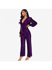 Ribbons Waist Tie Loose Jumpsuit