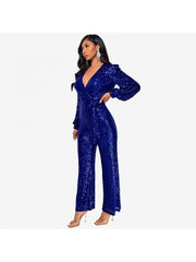 Ribbons Waist Tie Loose Jumpsuit