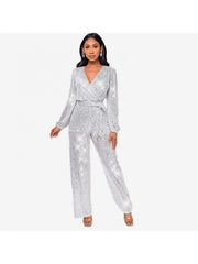 Ribbons Waist Tie Loose Jumpsuit