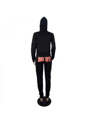 Letter Pattern Hooded Fitted Pants Sets
