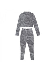 Shiny Geometric Pattern Patchwork Trouser Sets