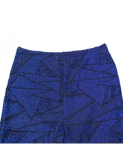 Shiny Geometric Pattern Patchwork Trouser Sets
