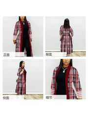 Digital Printing Patchwork Long Sleeve Cardigan