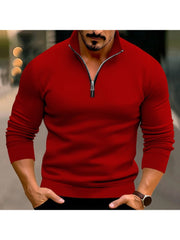 Solid Color Long Sleeve Fitted Tee