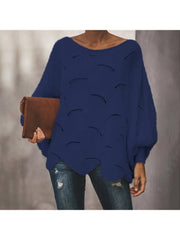 Hollow Out Knitting Loose Pullover