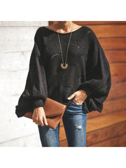 Hollow Out Knitting Loose Pullover