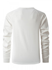 Solid Lapel Neck Long Sleeve Polo Shirt
