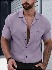 Short Sleeve Cardigan Single Breasted Shirts