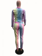 Metallic Rainbow Skinny Trouser Sets