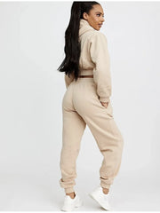 Solid Color Hooded Loose Trouser Sets