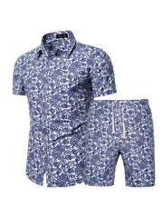 Chinese Style Printed Shirt Men Sets
