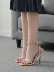 New Contrast Color High Heels Sandals