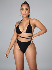 Sexy Black Bikini Three Piece Sets