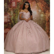 Pink Shiny Sweetheart Quinceanera Dress