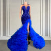 Royal Blue Sequin Mermaid Prom Dress