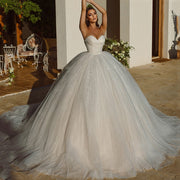 Elegant Shiny Glitter Wedding Dress