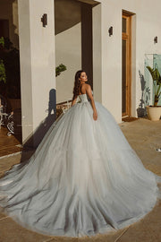 Elegant Shiny Glitter Wedding Dress