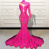 Pink Sequin Mermaid Prom Dress
