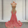 Sparkly Pink Luxury Prom Gown