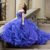 Blue Beaded Sweetheart Off Shoulders Quinceanera Dress