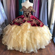 Princess Sweetheart Ruffles Quinceanera Dress