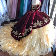 Princess Sweetheart Ruffles Quinceanera Dress