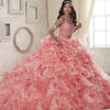 Pink Organza Two-Piece Quinceañera Dress