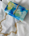 Tie Dye Print Chain Strap Crossbody Phone Bag