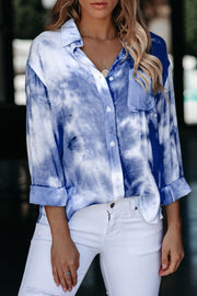 Whirlwind Tie Dye Button Shirt with Pocket