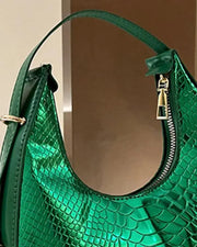 Crocodile Fashionable Work Baguette Bag