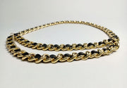 Leather Gold Chain Waist Belt