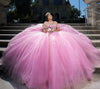 Pearly Off The Shoulder  Quinceanera Ball Gown