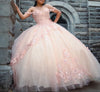 Princess Off The Shoulder 3D Flowers Quinceanera Dress